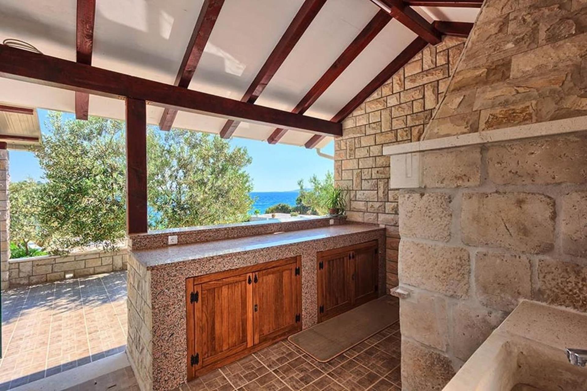 Traditional Dalmatian Stone House By The Sea Okrug Gornji Kültér fotó